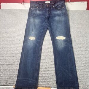 Rivet & Thread Jeans Wyatt Selvedge 29 Blue Distressed‎ Workwear Indie Heritage
